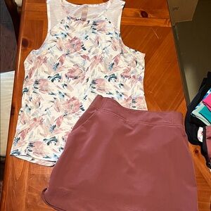 Dip Floral Tank and 32 Cool Mauve Skort Set. Small